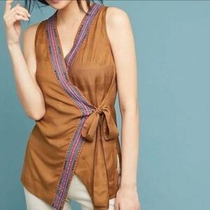 MAEVE ANTHROPOLOGIE NWT Liviana Wrap Tunic in Holly large